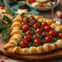 Recette de feuilleté à la tapenade en forme de sapin : un apéritif festif facile à réaliser