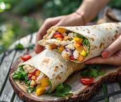 Recette facile de wrap au poulet : un déjeuner rapide et savoureux à emporter