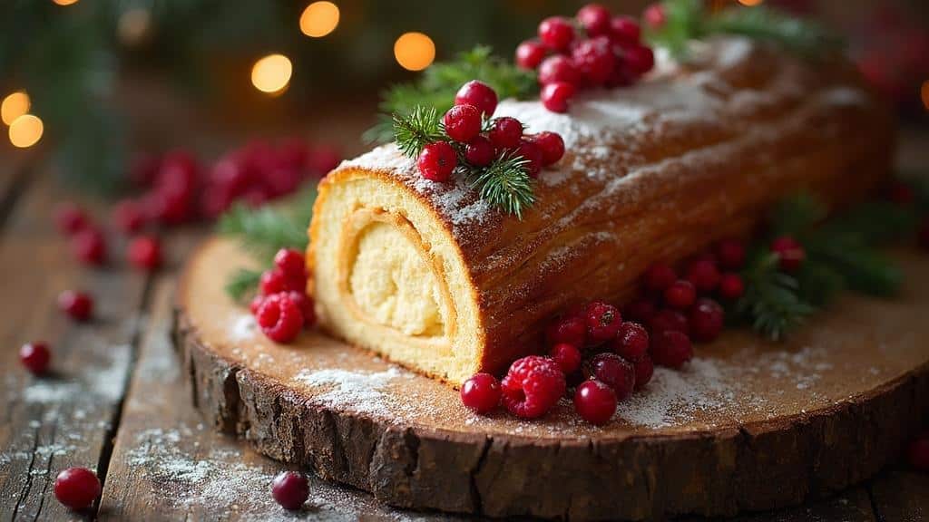 Recette facile de bûche de Noël aux fruits rouges : un dessert festif et gourmand pour les fêtes