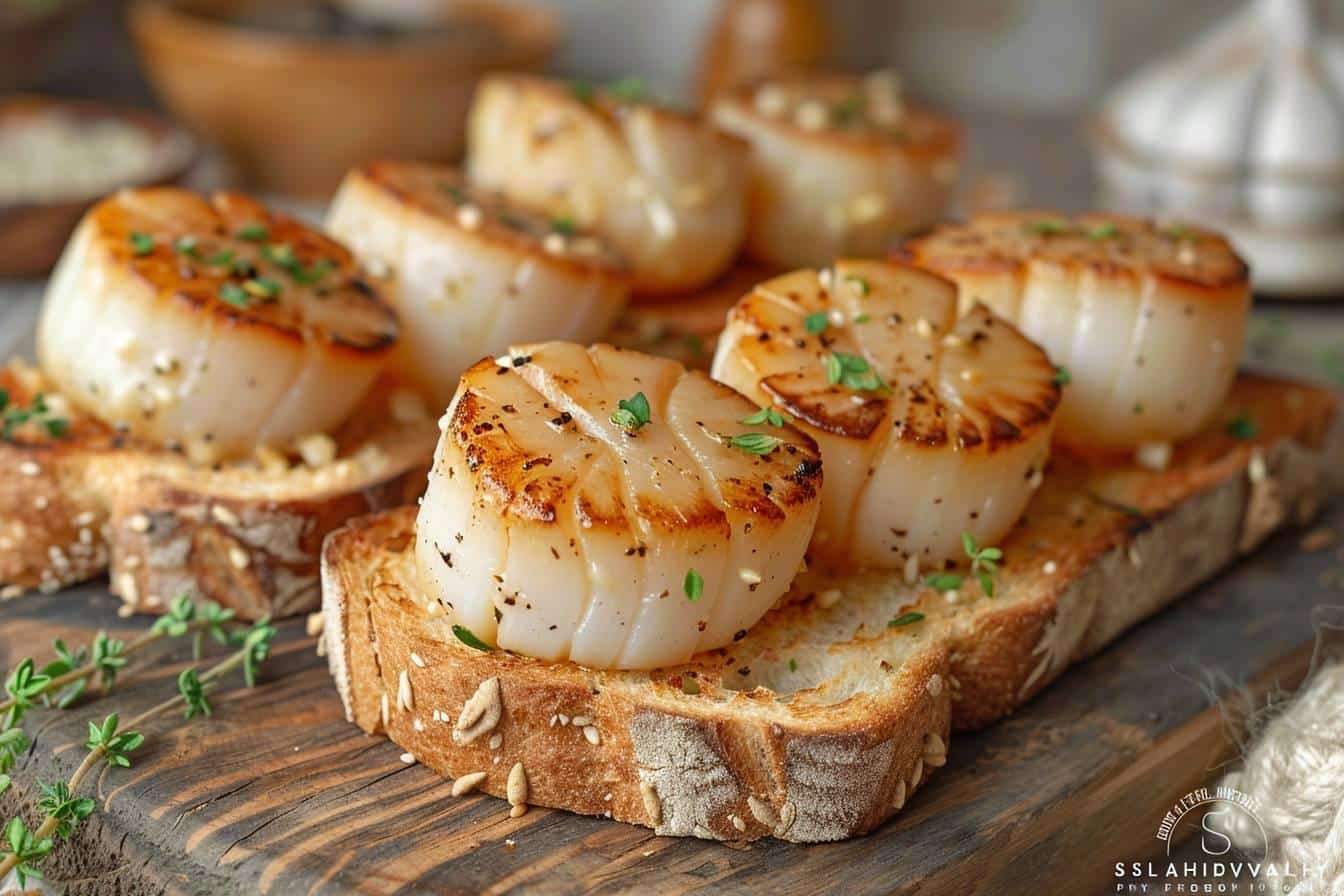 Recette facile de tartines de pétoncles à la vanille : un délice raffiné pour l'apéritif